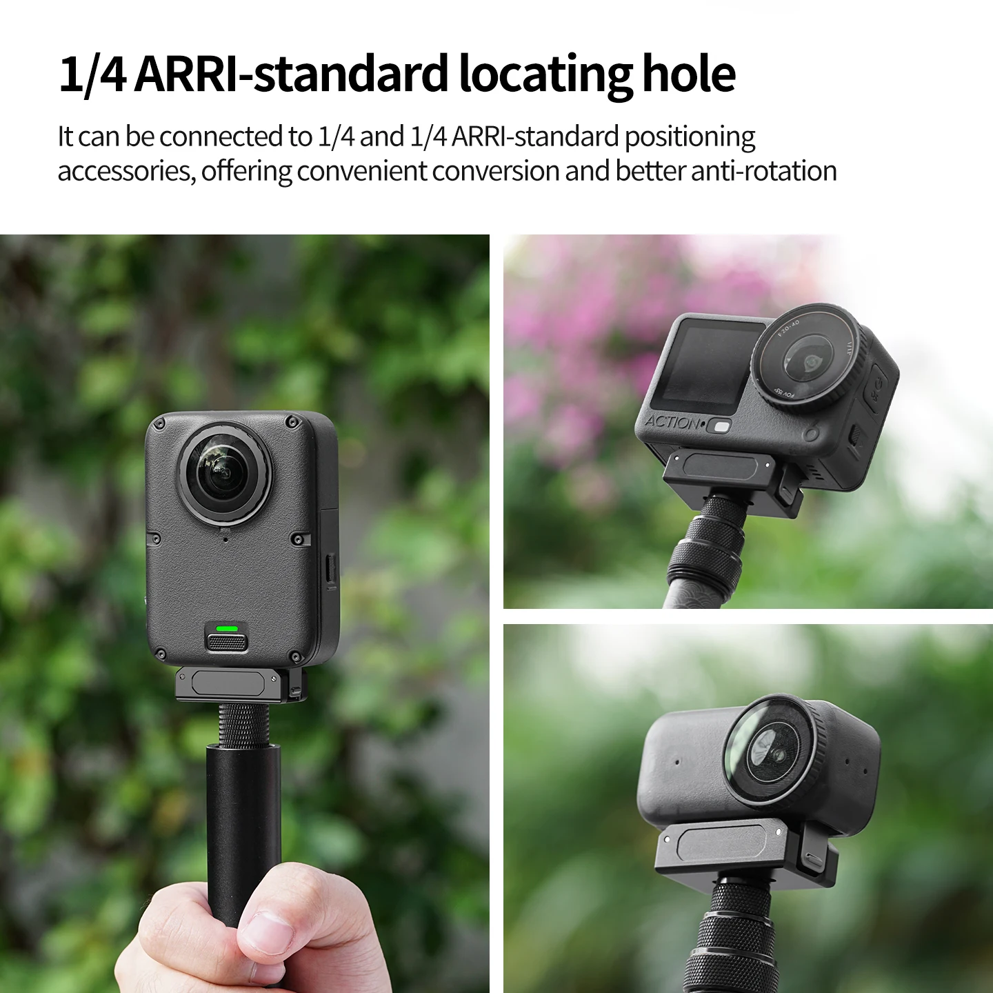 Doppelklaue Magnetischer Schnellwechsel-Adapter für DJI Osmo Nano Action 6 Kamerahalterung Aluminiumlegierung Outdoor-Reise-Vlog-Halterung – Detail 10