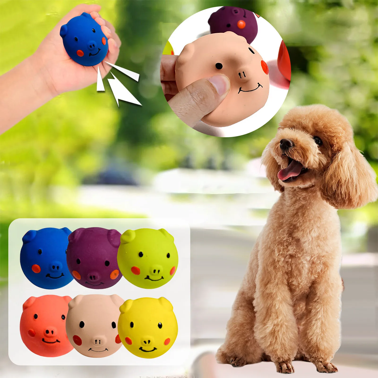 Dog Plush Soft Latex Squeaky Dog Toys For Small Dogs Breed Latex Squeaky Dog Pig Dog Toy For Chew Christmas Small Dog