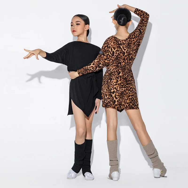 2025 Nieuwe Latin Dance Oefenkleding Voor Meisjes Losse Bandjes Prestaties Jurk Kinderen Chacha Rumba Latin Dans Jurk