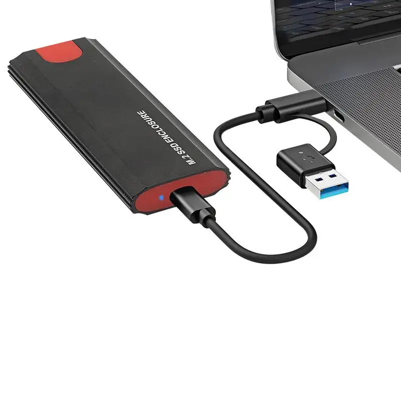 

M2 SSD фонарь NVME, двойной протокол M.2 к USB Type C 3,1, адаптер корпуса SSD для NVME PCle NVMe BM Key SSD Disk Box M.2 SSD