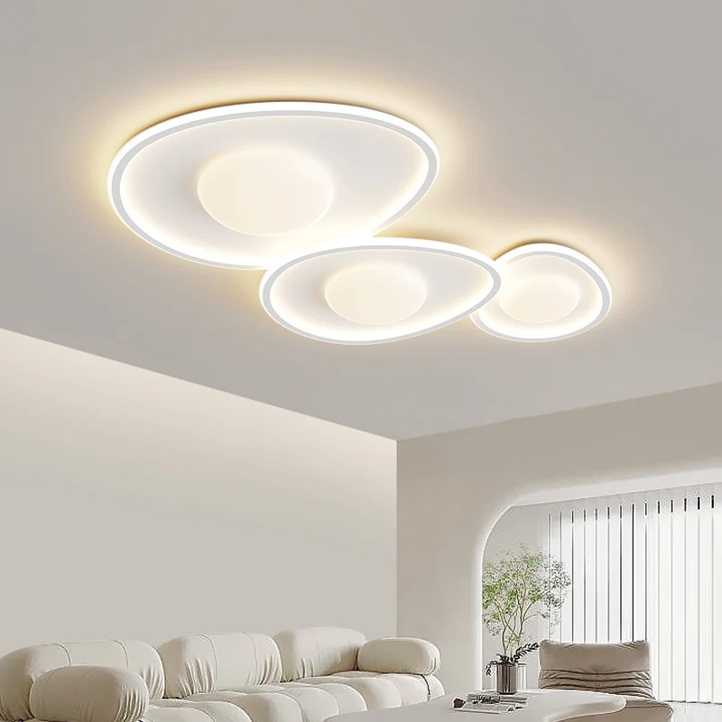 Full-spectrum Eye Protection Living Room Chandeliers Simple Modern Cream Style Whole House Package Combination Ceiling Lights