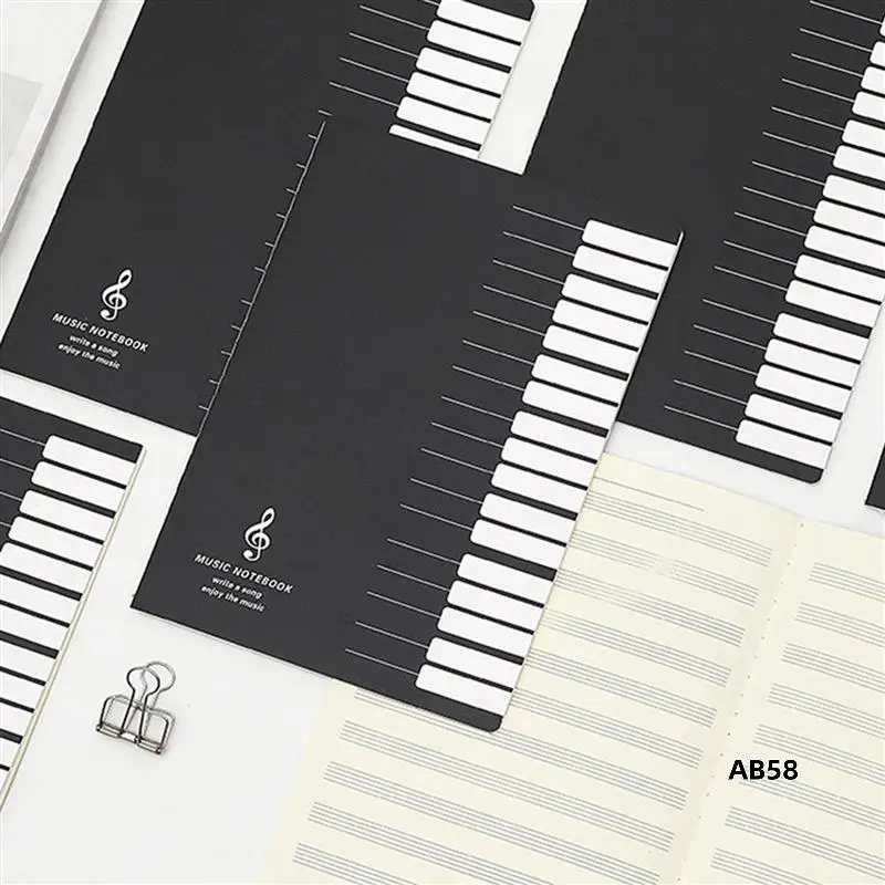 6X Cinco Linhas Notas de Música Notebook Tab de Música Staff Stave Notebook