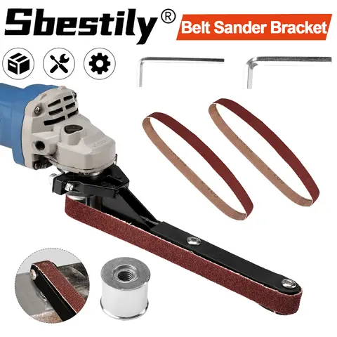 벨트 샌더 브래킷 M10/M14 앵글 그라인더 벨트 샌더 어댑터 100/115/125 앵글 그라인더 목재/금속 연삭 연마