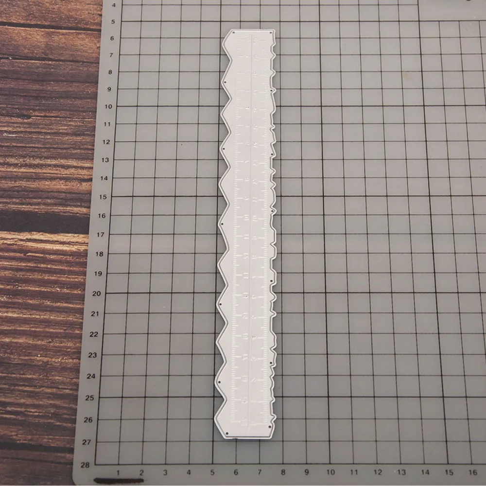 Steel Paper Tearing Ruler Multifunctional Embossing Die Craft Ruler Accurate Measuring Metal Cutting Die Irregular Edge Ruler