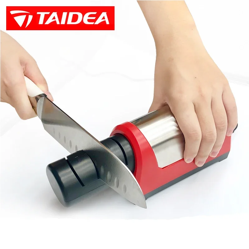 

TAIDEA Two Stages Diamond Sharpening Stone Kitchen Knife 2 Slot Electric Knife Sharpener Steel Home Professional knife sharpener