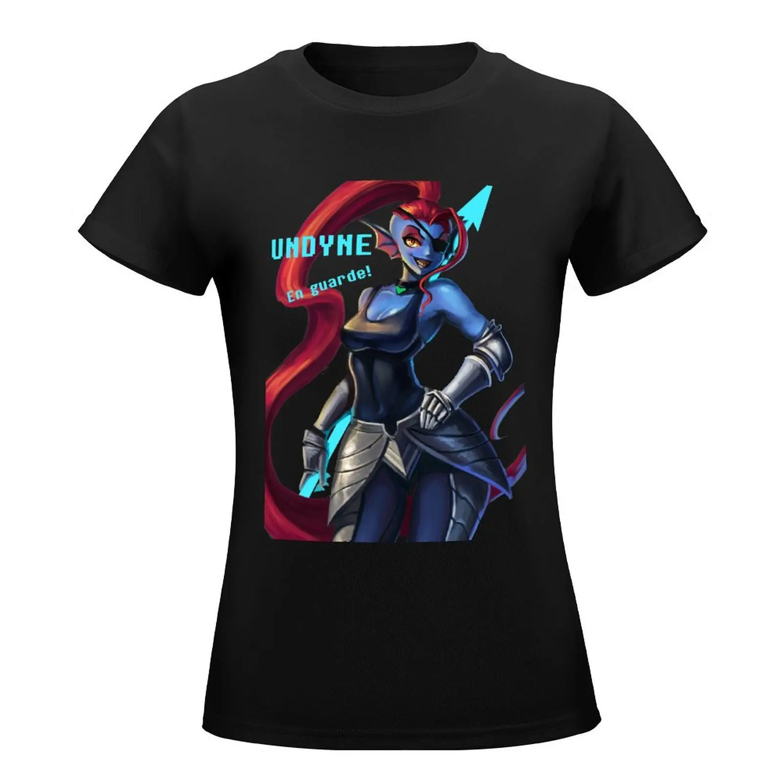 Undertale Undyne T-Shirt funny aesthetic clothes Summer Women's clothing