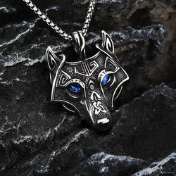 Celtic Wolf Head Accessories Viking Amulet Titanium Steel Pendant Nordic Stainless Steel Jewelry Wholesale Men's Pendant