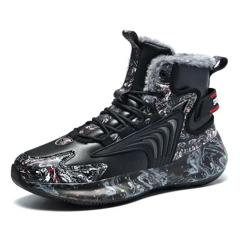 Winter Men Shoes with Plush Thick Insulation Outdoor Snow Boots Fashion Trend Soft Soles Sports Leisure Shoes Durable 2024