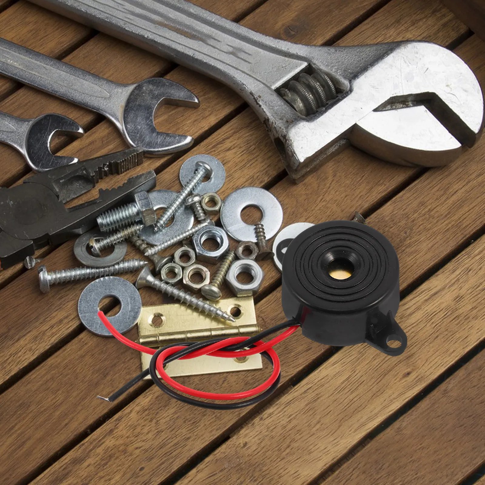 

2 шт. электрических активных пьезоэлектрических сигнализаторов -24В с высоким уровнем громкости для автомобильных электронных устройств, с постоянным звуковым сигналом для обеспечения безопасности