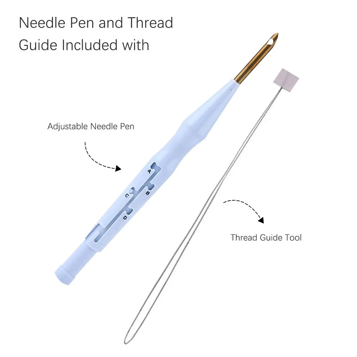 DIY Punch-Needle-Stickerei-Set mit Garn, Landschaftsmuster, Starter-Kit, Magic-Tufting-Set, Poking-Kreuzstich-Werkzeuge zum Stricken – Detail 9
