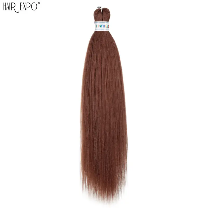 26Inch Easy Braids Hair Synthetic Colourful Pre Stretched Braiding Hair Extensions Jumbo Braids Ombre Yaki Long Straight Hair - Image 46