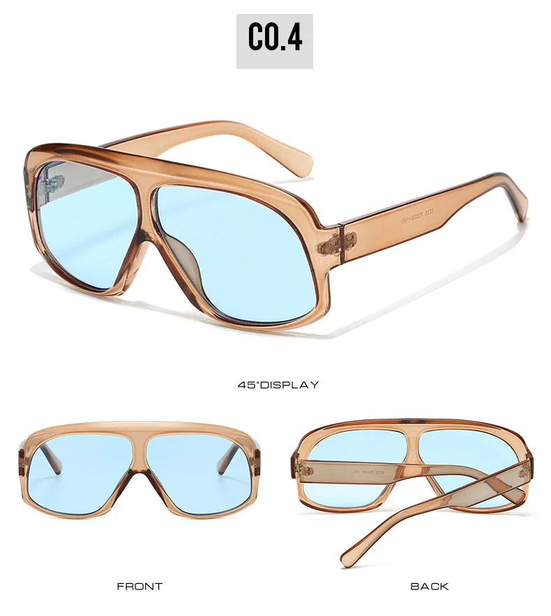 JNPCXI Pilot Oversized Sonnenbrille für Herren, Marken-Designer-Pilotenstil, flache Oberseite, große Sonnenbrille, UV400-Sonnenschutz, Strandbrille – Detail 8