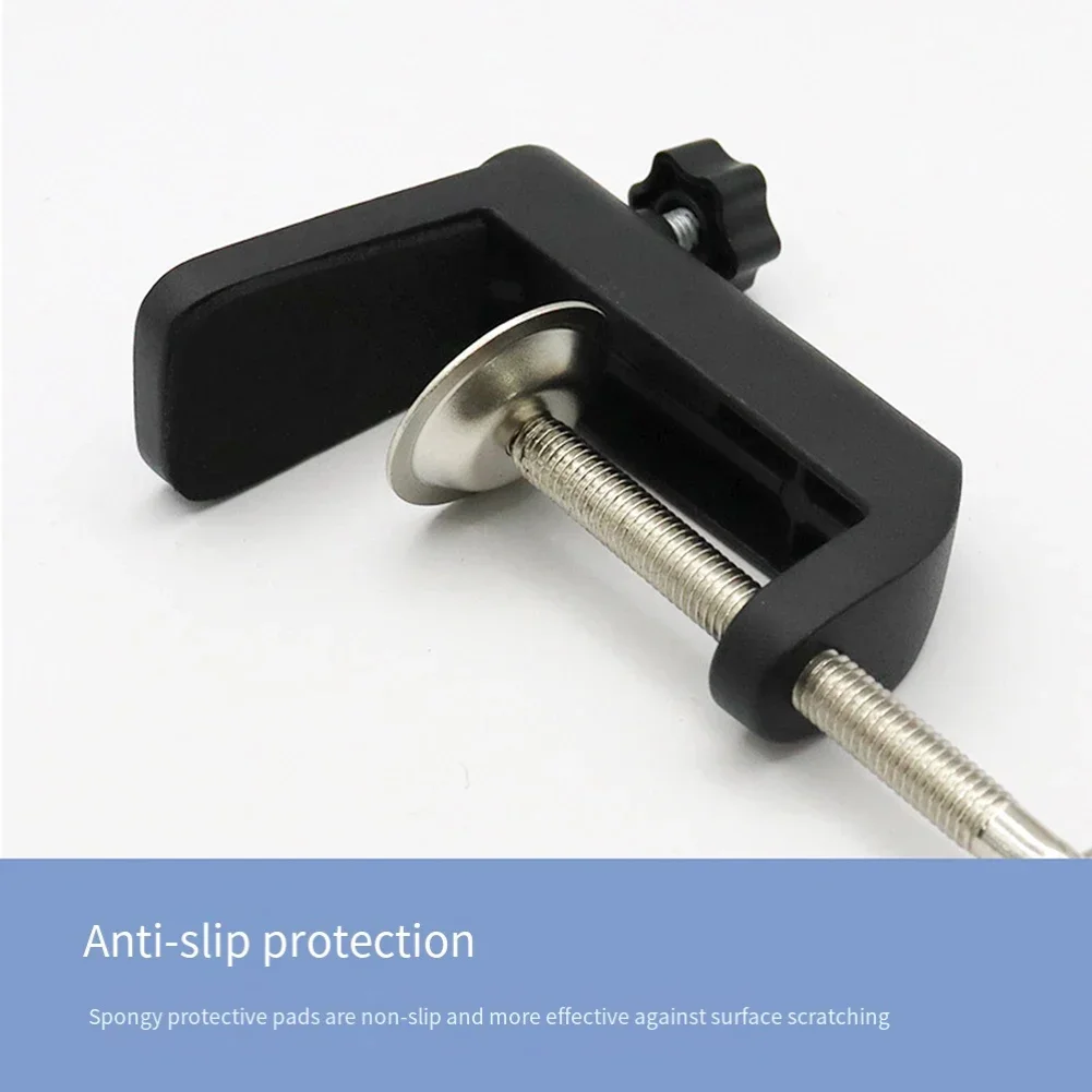 الجدول جبل المشبك كليب سبائك الألومنيوم قاعدة لمبة مكتب C-شكل دعامة تثبيت مشبك سطح المكتب كتيفة ثابتة المشبك ميكروفون دعامة حامل