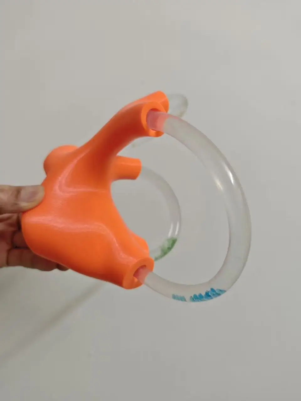 Brand-new simple teaching model for benign paroxysmal positional vertigo, inner ear vestibular semicircular canal model, orange