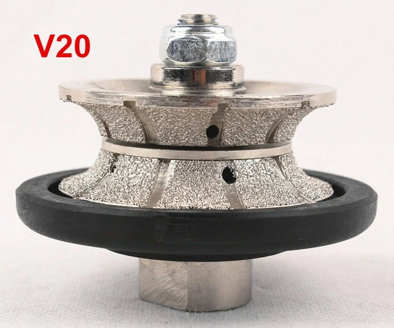 V50 Full Bullnose Coarse Grit Diamond Hand Profiling Wheel Profiler Router Bit for Granite Marble Countertop