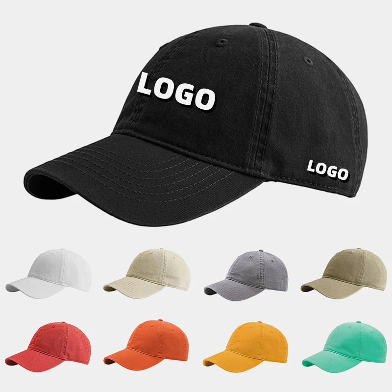 Kobiety Bawełniany miękki cylinder Niestandardowe logo DIY Czapka z daszkiem Mężczyźni Outdoor Sports Visors Cap Regulowane czapki hip-hopowe Solid