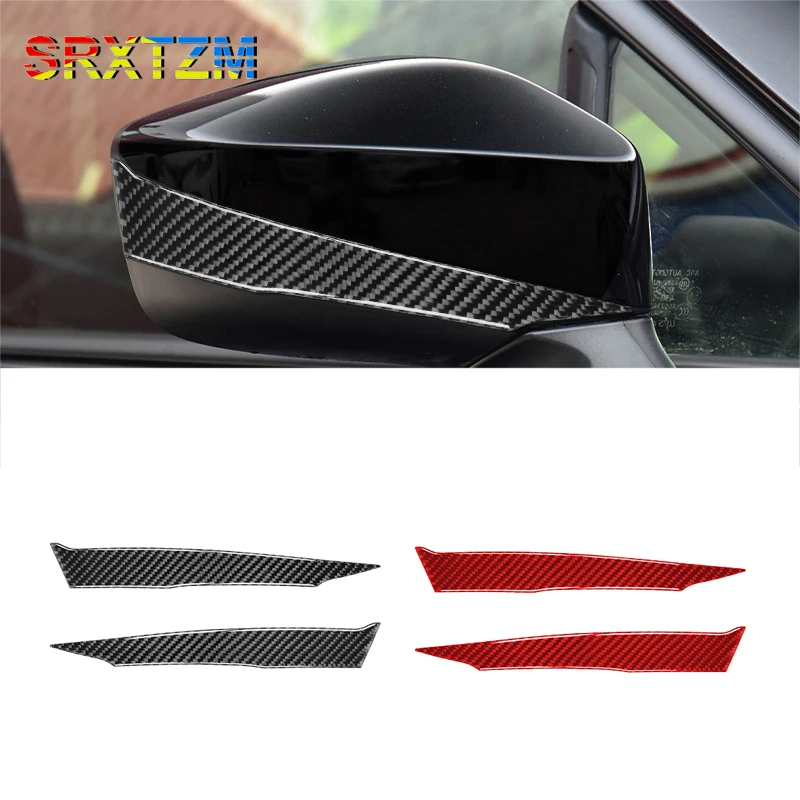 2Pcs Car Sticker Anti-collision Strip Carbon Fiber Rearview Mirror Anti-rub Trim For Subaru BRZ Toyota 86 GT86 2017 2018 2019