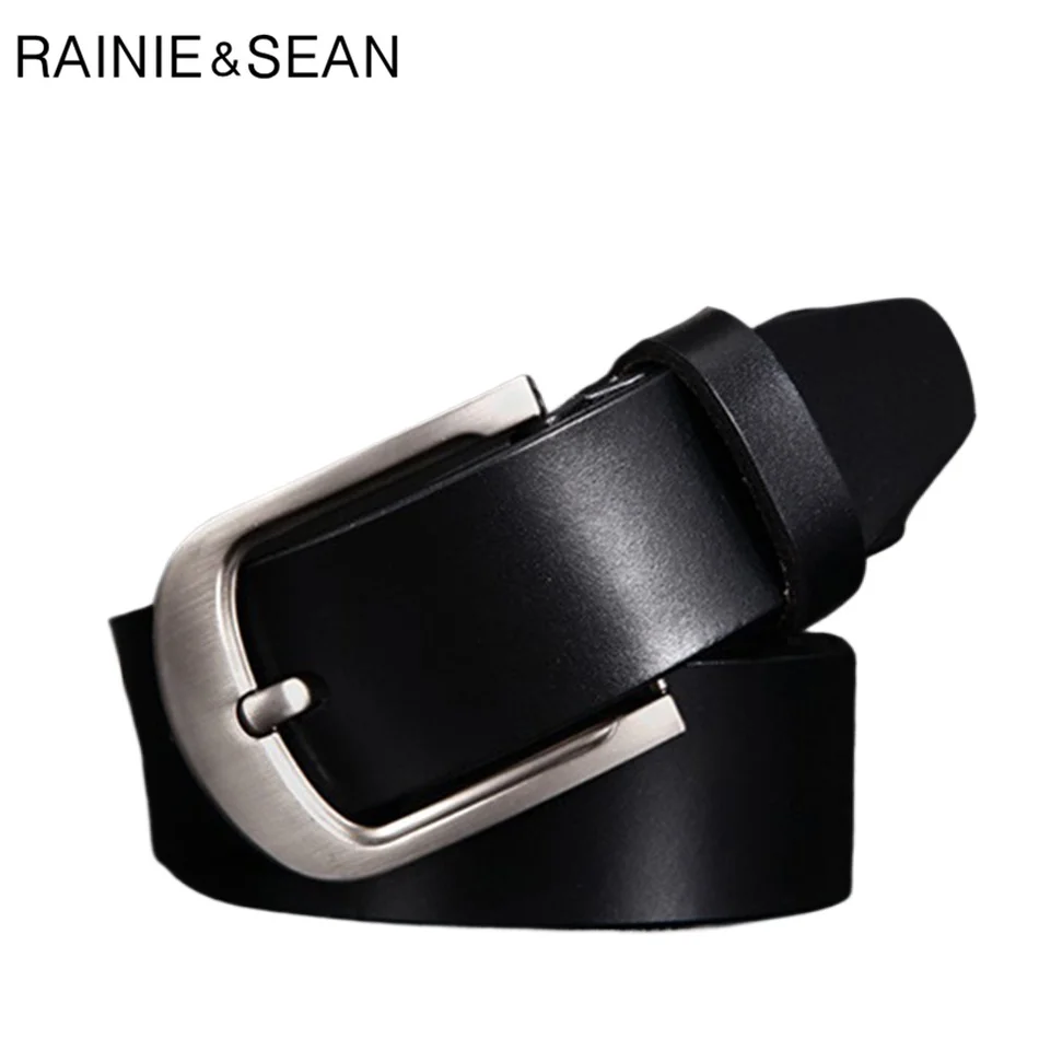 黒革ベルト男性用本物の高級革メンズピンバックルベルトブラウンビジネス高品質ブランド男性革ベルト