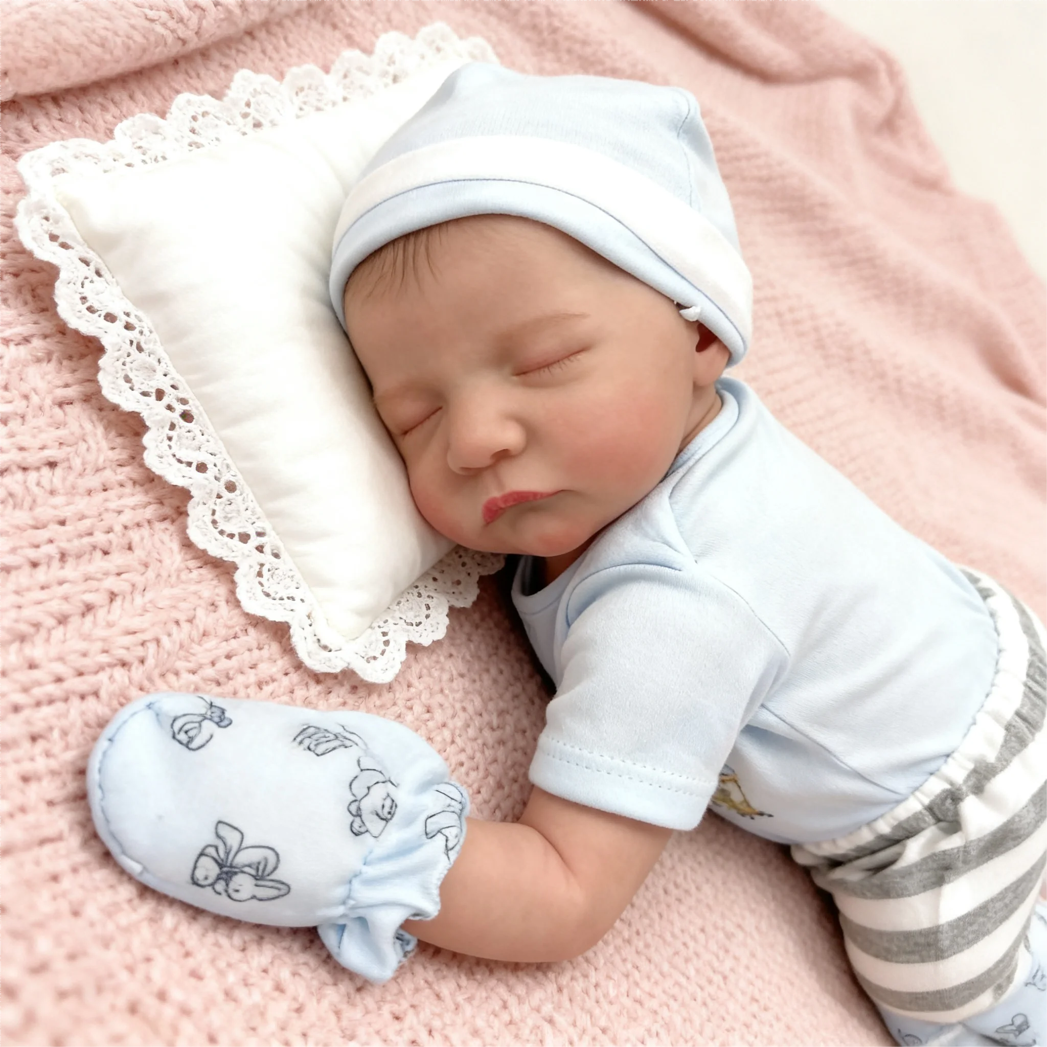 18-Inch Reborn Baby Dolls  - Realistic Newborn, Soft Weighted  Body, Adorable Poseable Real Life Doll– Gift for Kids Age 3+ & C