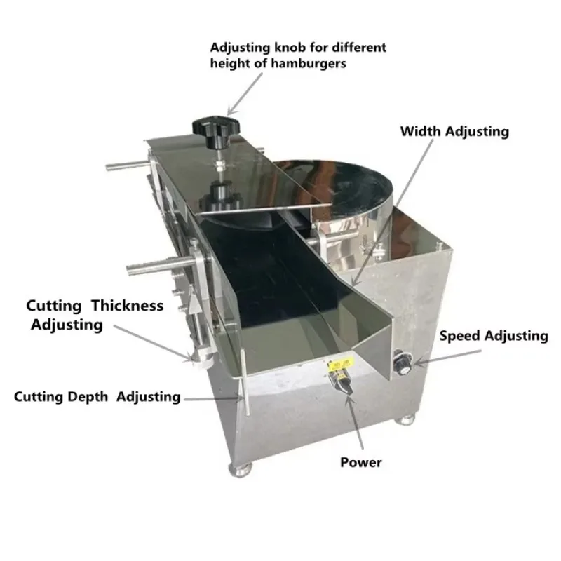 Professional automatic bread cutting burger bread slicer
