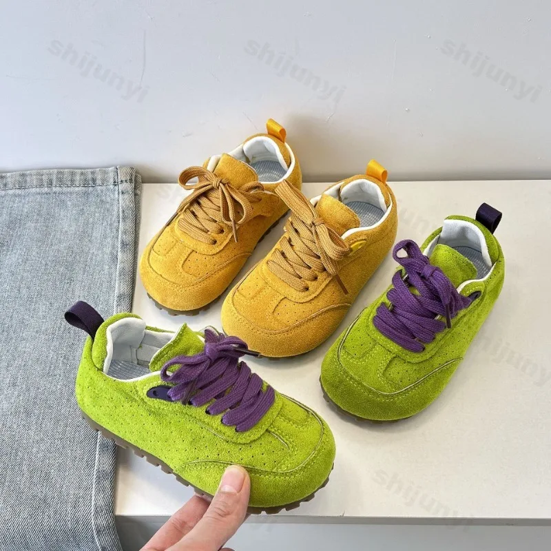 

Children's Sports Shoes 2025 New Korean Version Frosted Candy Colored Casual Shoes Comfortable Lightweight Soft sole Sneakers