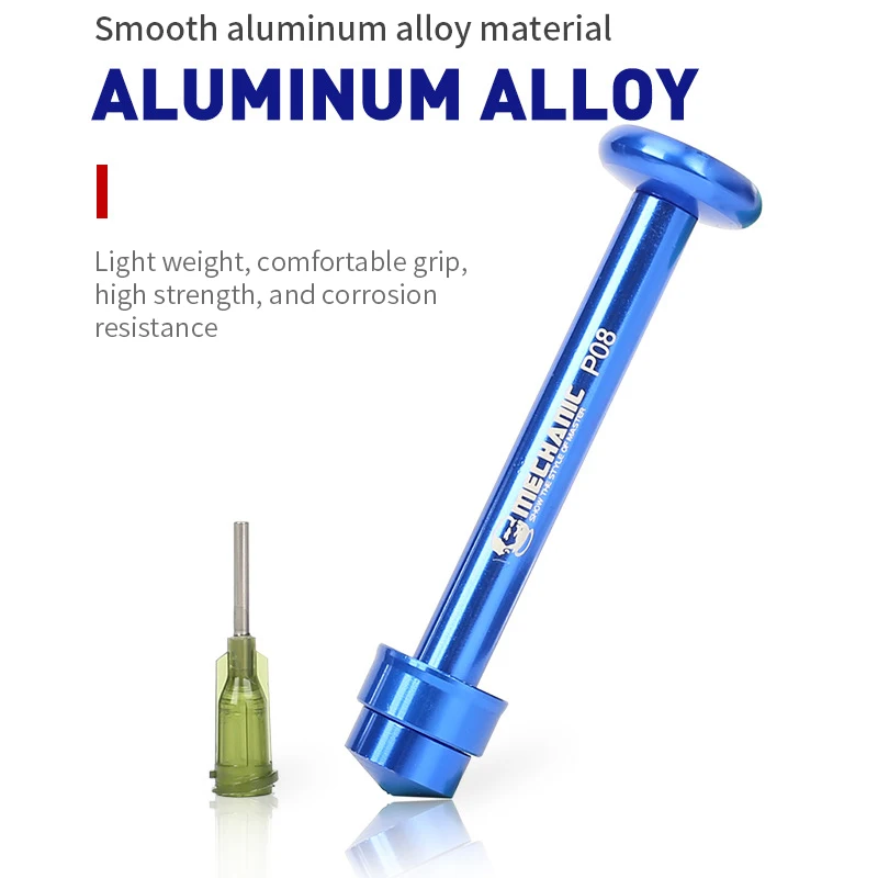 Solder Booster Aluminum alloy Booster Paste Flux Welding Soldering Oil Pusher Manual Syringe Plunger Dispenser Repair