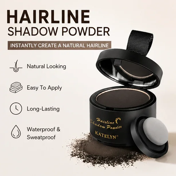 Hairline Powder Waterproof Hairline Root Cover Up Natural Black Brown Eyebrow Contour Stick Root Edge Shadow Filling Powder