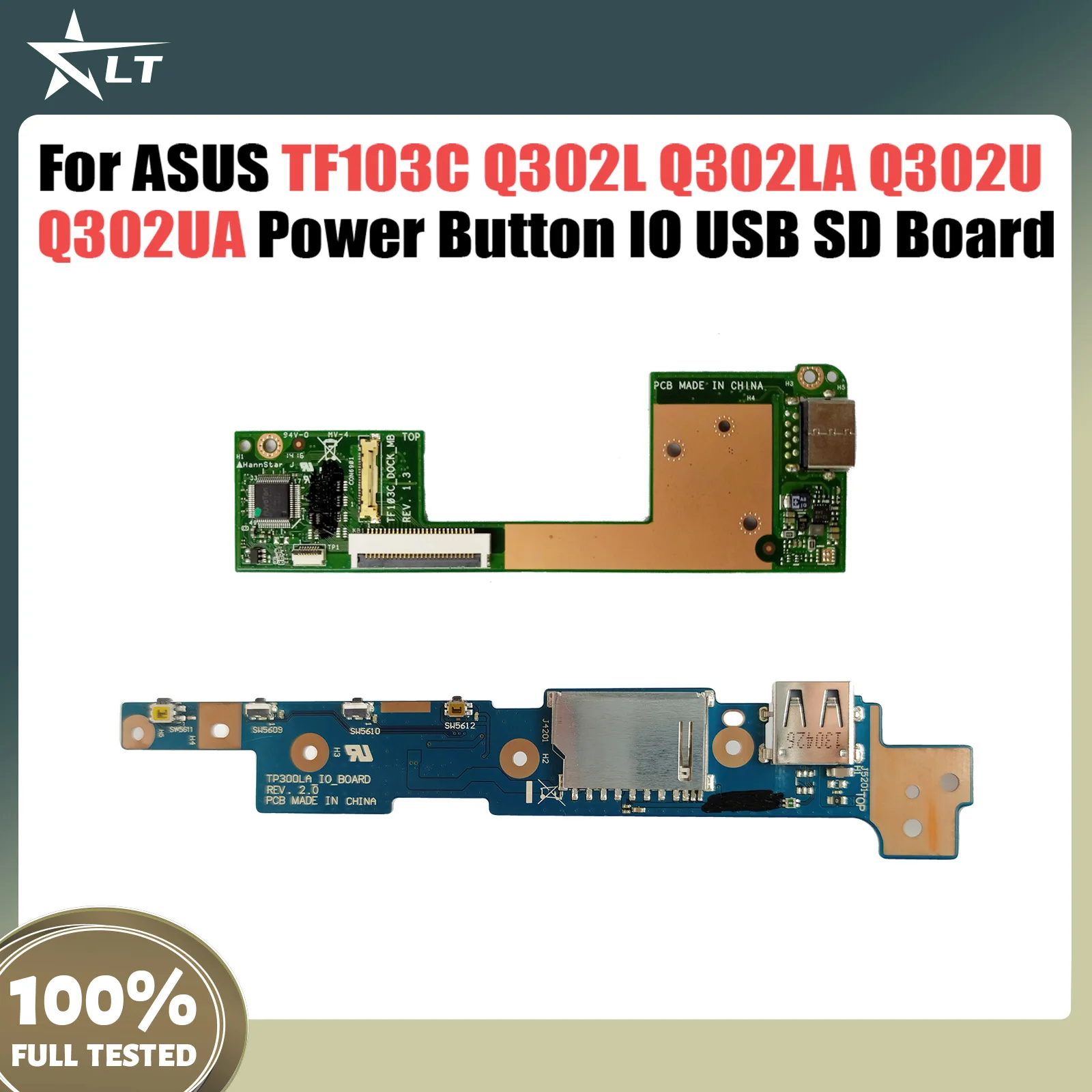 For ASUS TF103C Q302L Q302LA Q302U Q302UA TP300 TP300L TP300LA TP300LD Q302LA Power Switch Button IO USB SD Board