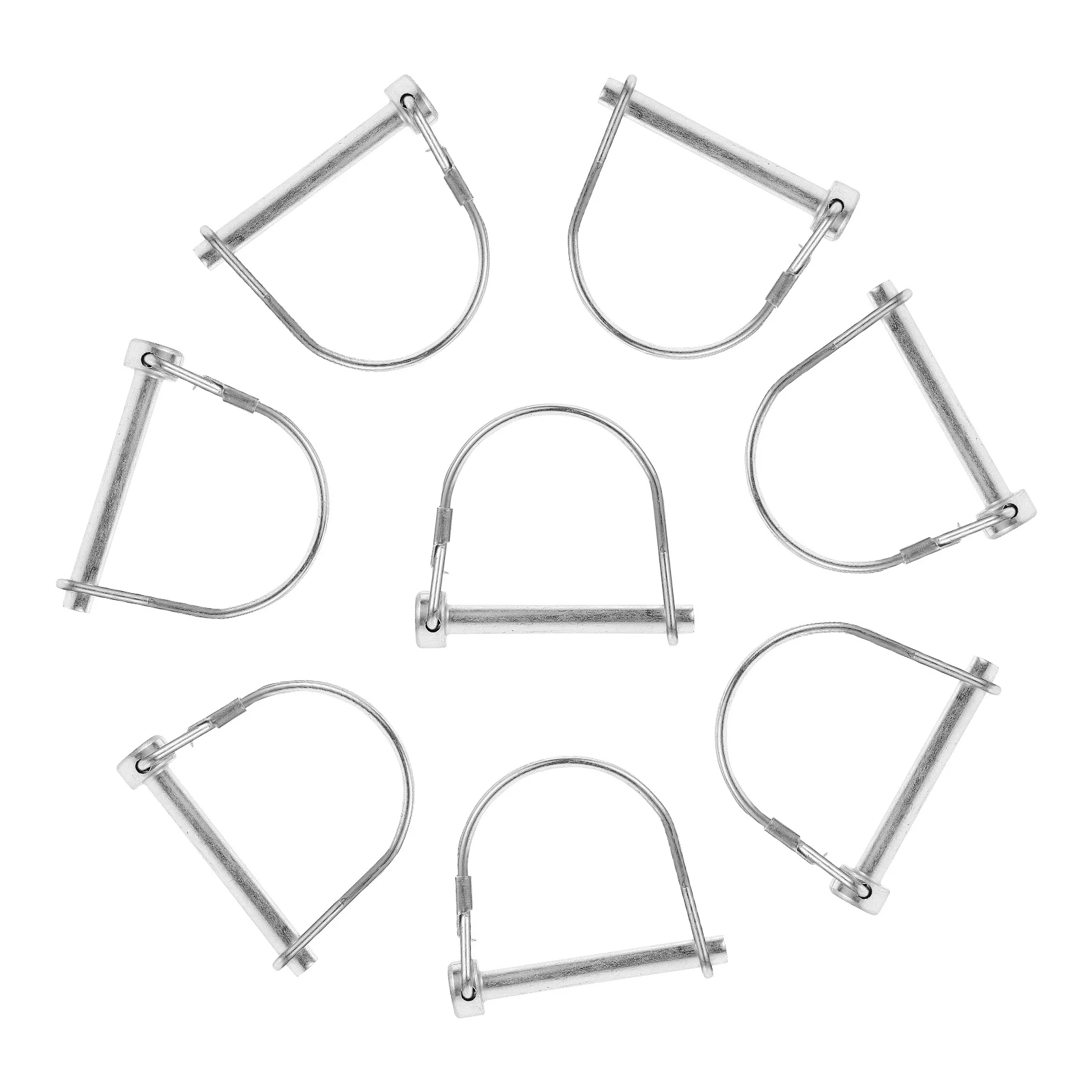 

8Pcs Safety Pins Carbon Steel D Shaped Shaft Locking Durable Locating Pins for Trailers Industry Fasteners