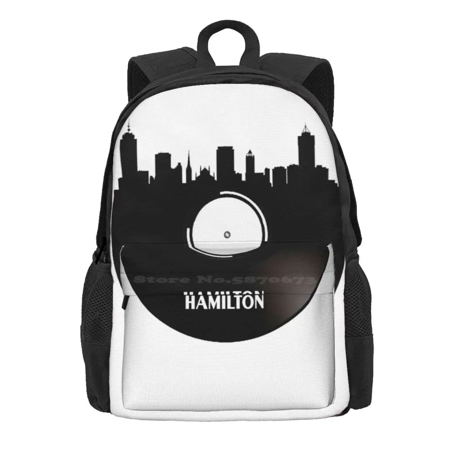 Hamilton Vinyl Hot Sale Schoolbag Backpack Fashion Bags Canada Canadian Hockey Dad Father Ontario Hamilton Silhouette City Of