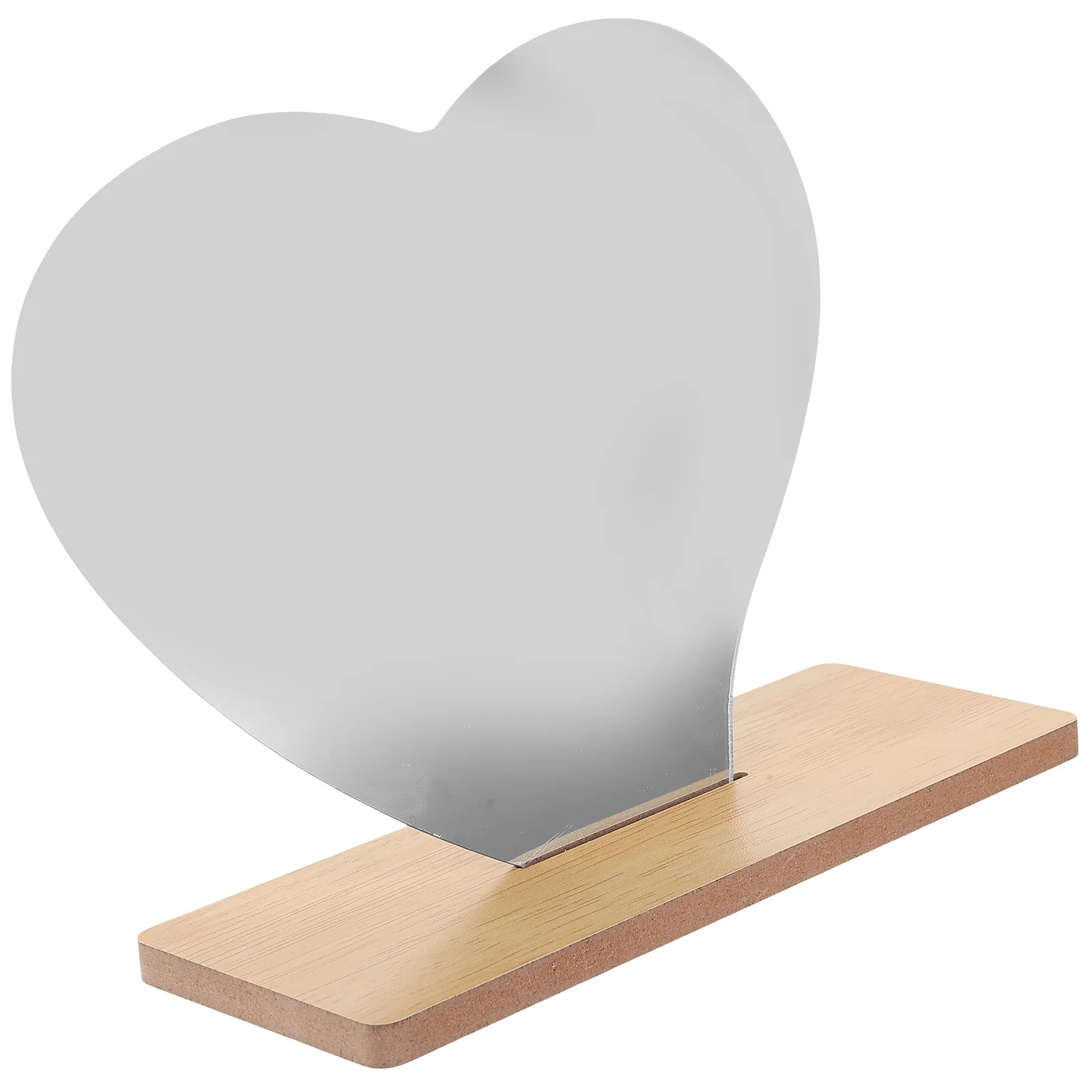 1Set Hart Esthetische Spiegel Onregelmatige Acryl Make-up Kaptafel Decoratieve Lichtgewicht Draagbare Clear View Acryl Spiegel