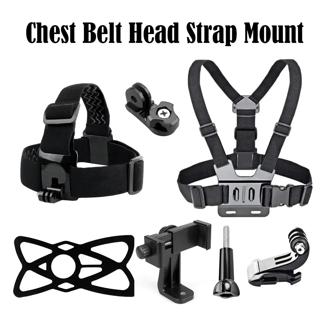 

Chest Belt Head Strap Mount for Insta360 X3 Go3 Action Camera Mount for GoPro Hero 12 11 10 9 8 DJI Action 4 Camera Accessories