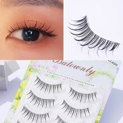 5 Pairs False Eyelashes Natural Look Reusable Easy To Apply