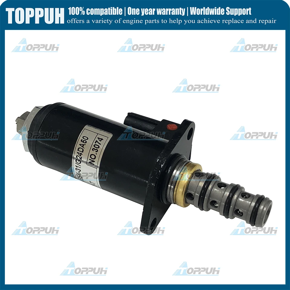 KWE5K-31/G24DA50-KY-T Solenoid Valve for Kobelco SK200-8 SK200-6E SK250-6E 24V YN35V00013F1