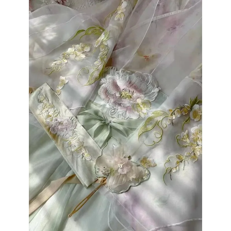 Chinese Women Ancient Traditional Hanfu Dress Carnival Cosplay Costume Photograph Performance Clothing view 4