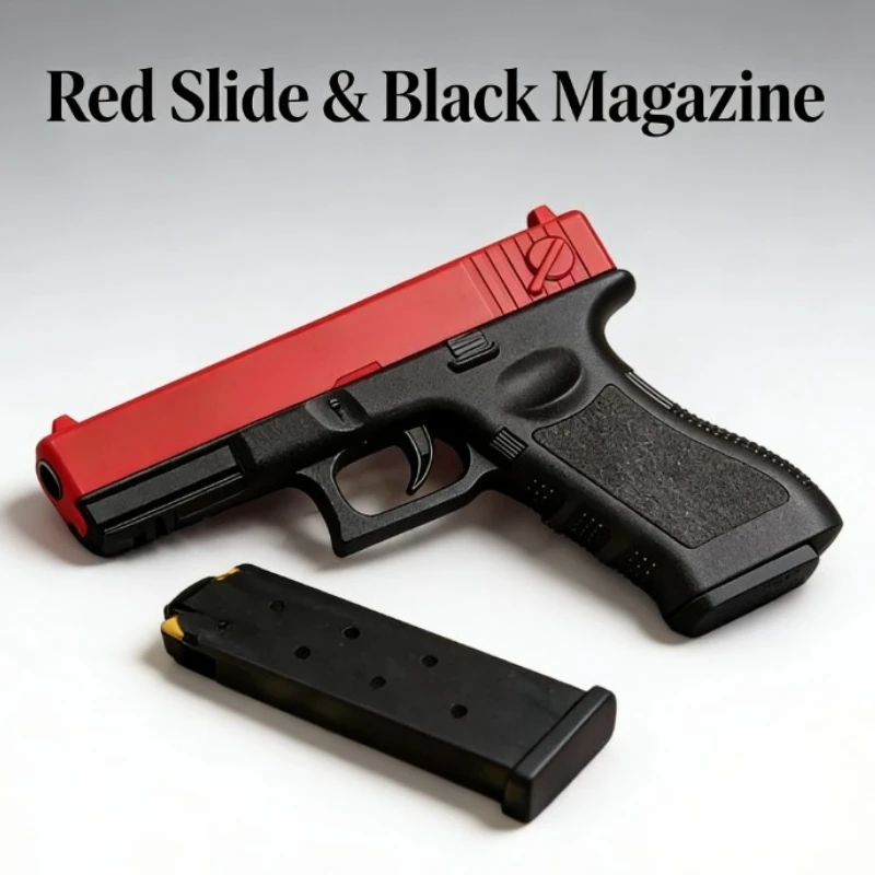 

Игрушечный пистолет G17 с мягкими пулями и лазером, безопасный, с нижним магазином, для детей, для игр на улице, подарок