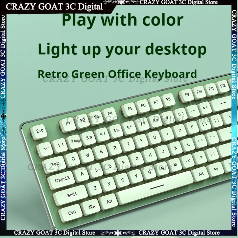 Imagem -04 - Key Gaming Keyboard Teclado Retroiluminado Led para pc Computador Laptop com Fio sem Fio Mudo Impermeável Branco Verde l1 Rgb Langtu104