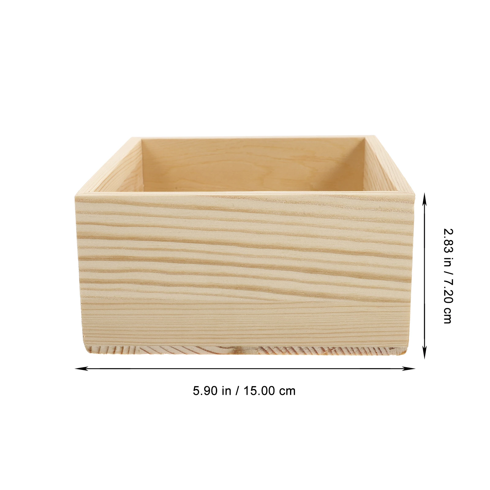 

4pcs Wooden Storage Without Lid Diy Gift Wrapping Boxes For Jewelry Organizers Decorative Boxes Birthday Gift Hold Necklaces