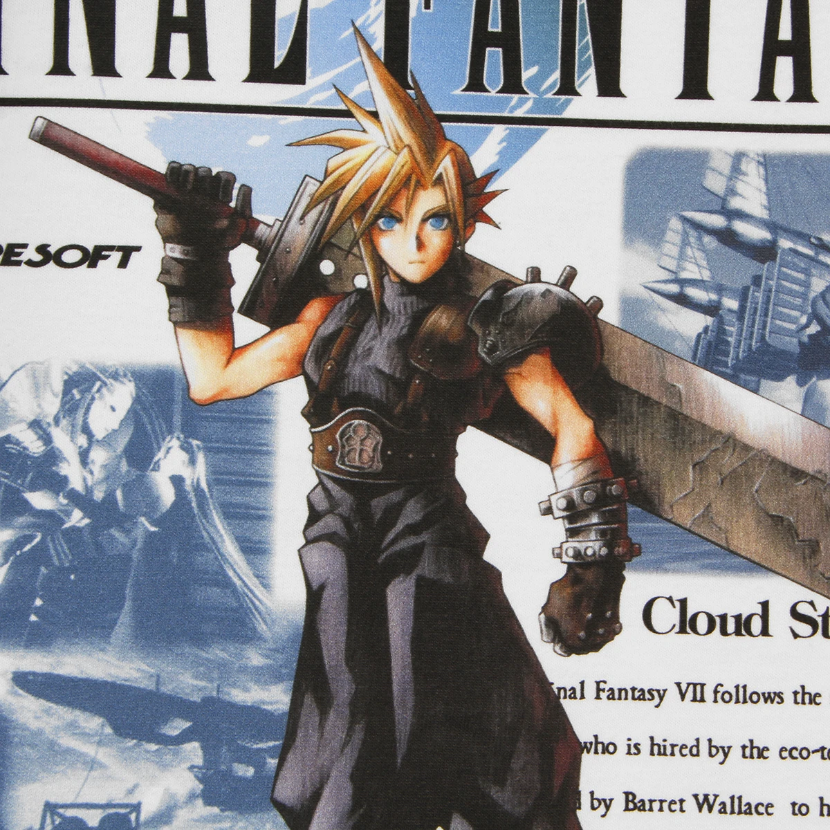 Final Fantasy VII T-Shirt Cloud Strife Video Games Square Chocobo Kingdom Hearts SaGa Mana Clothing Short Sleeve Cotton Shirts