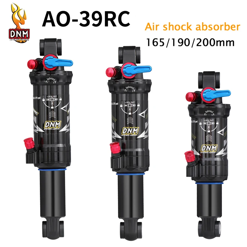 

DNM AO-39RC pneumatic shock absorber mountain bike soft tail speed drop off-road shock absorber 165mm/190mm/200mm rear bumper