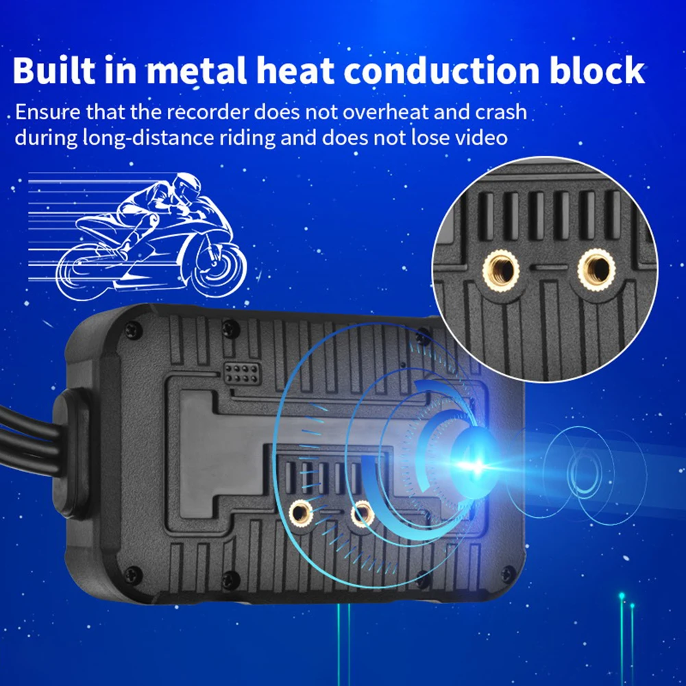 

1080P/720P Motorcycle Driving Recorder Universal Waterproof 3 Inch Motorcycle DVR Dash Cam Handlebar Fixing Motorcycle Equipment