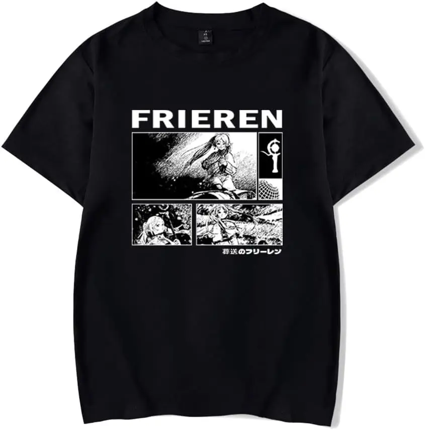 

Anime Sousou no Frieren Beyond Journey's End T-Shirt Merch Casual Short Sleeved T Shirt Unisex Tee