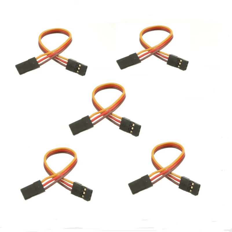 5pcs 22awg 60 core JR compatibile maschio a maschio Servo cavo di prolunga 100/150/200/300/500mm per modello di aereo per auto RC