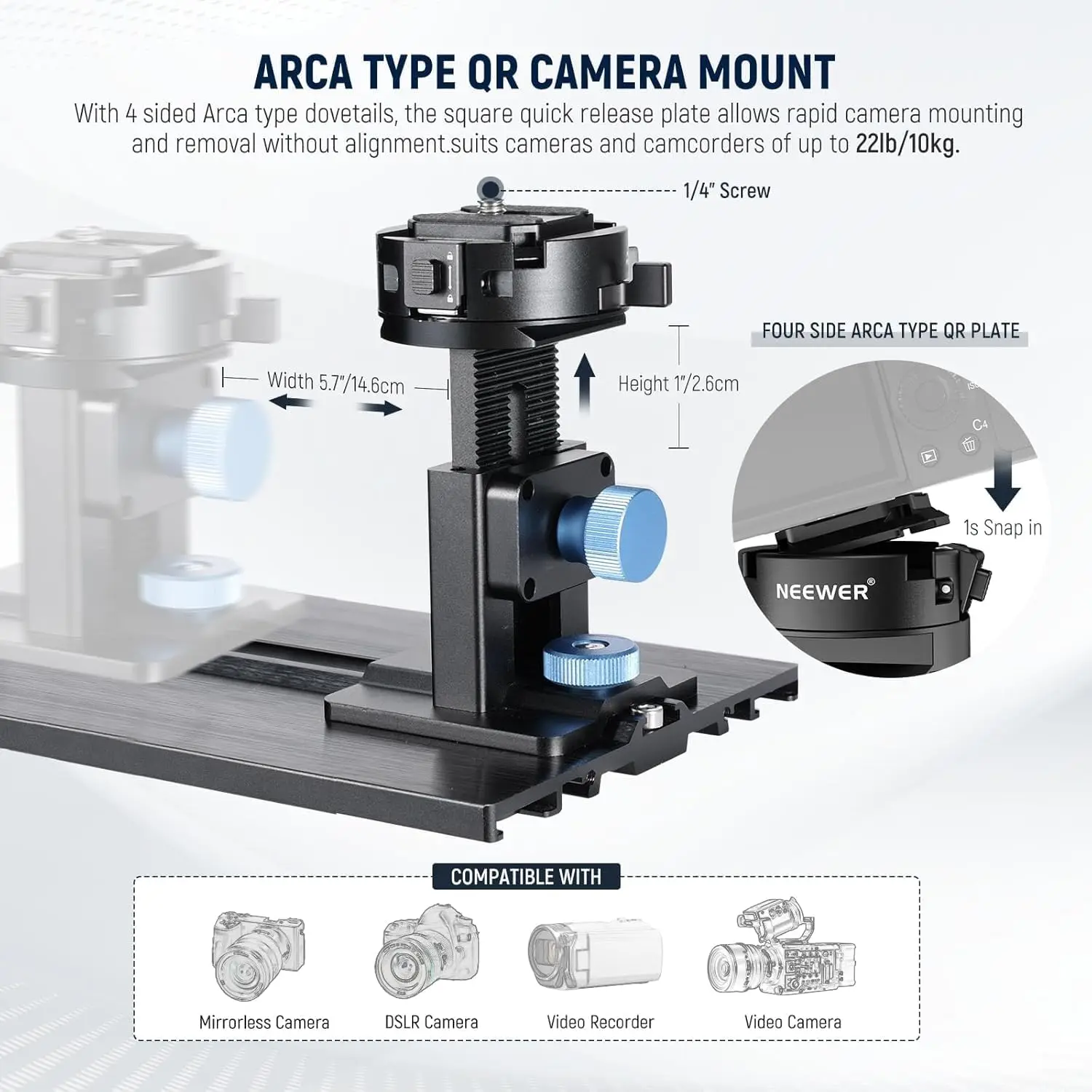 Teleprompter for iPad Tablets with Arca-Type Camera Mount, Cold Shoe, and Wireless Remote; App-Controlled, Perfect for Online Teaching, Vlogging, and Live Streaming – No Assembly Required - view 5