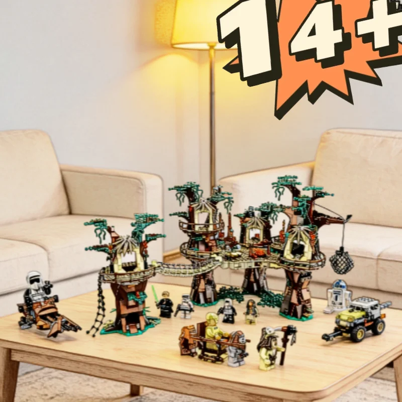 

2026 New In Stock 1990pcs Space Adventure Bricks Forest Tribe Village Building Blocks Set For Kids Model Toys Gifts