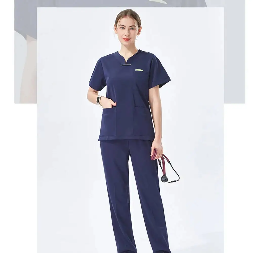 Women S Nurse Uniforms Set Medical Scrubs Dental Workwear Clothes Hunter Top Pant Poplin Surgeon Medic Scrub Suit