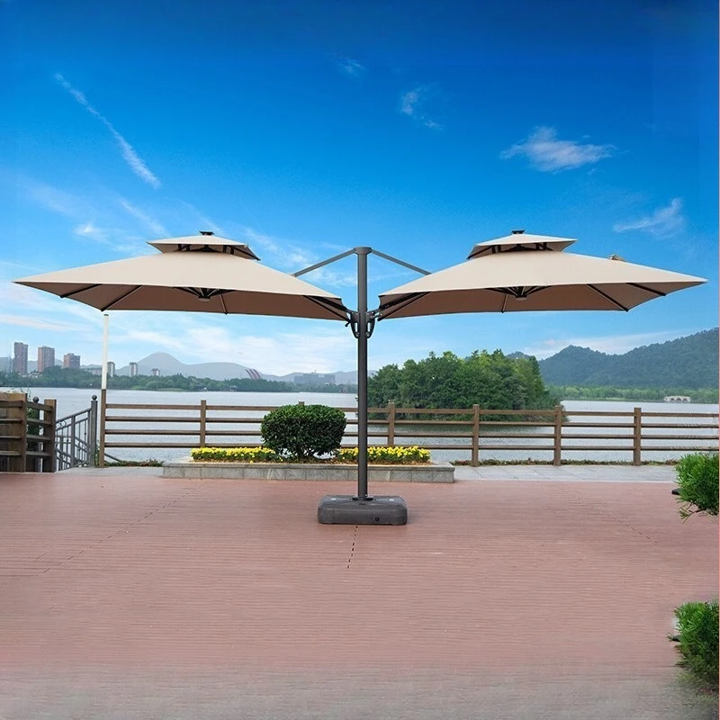 

Outdoor Parasol Garden Umbrella Garden Villa Double Head Large Sun Umbrella Security Stall Umbrella