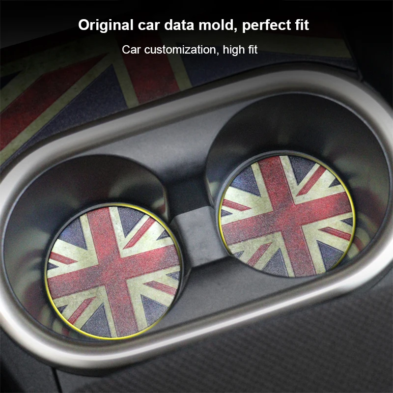 18pcs 3D Leather Car Door Groove Mat Slot Cup Holder Pad Anti-slip Decoration Cover Auto Accessories for Mini Countryman U25