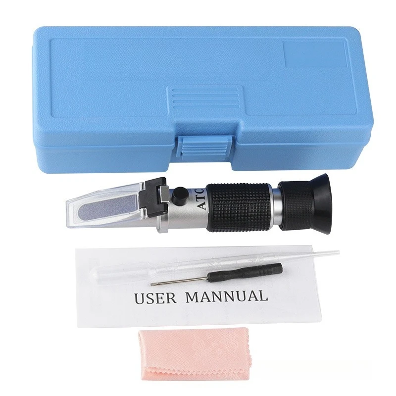 RHB-62ATC Handheld Brix Refractometer (28-62%) - Portable Honey Sugar Tester with Automatic Temperature Compensation