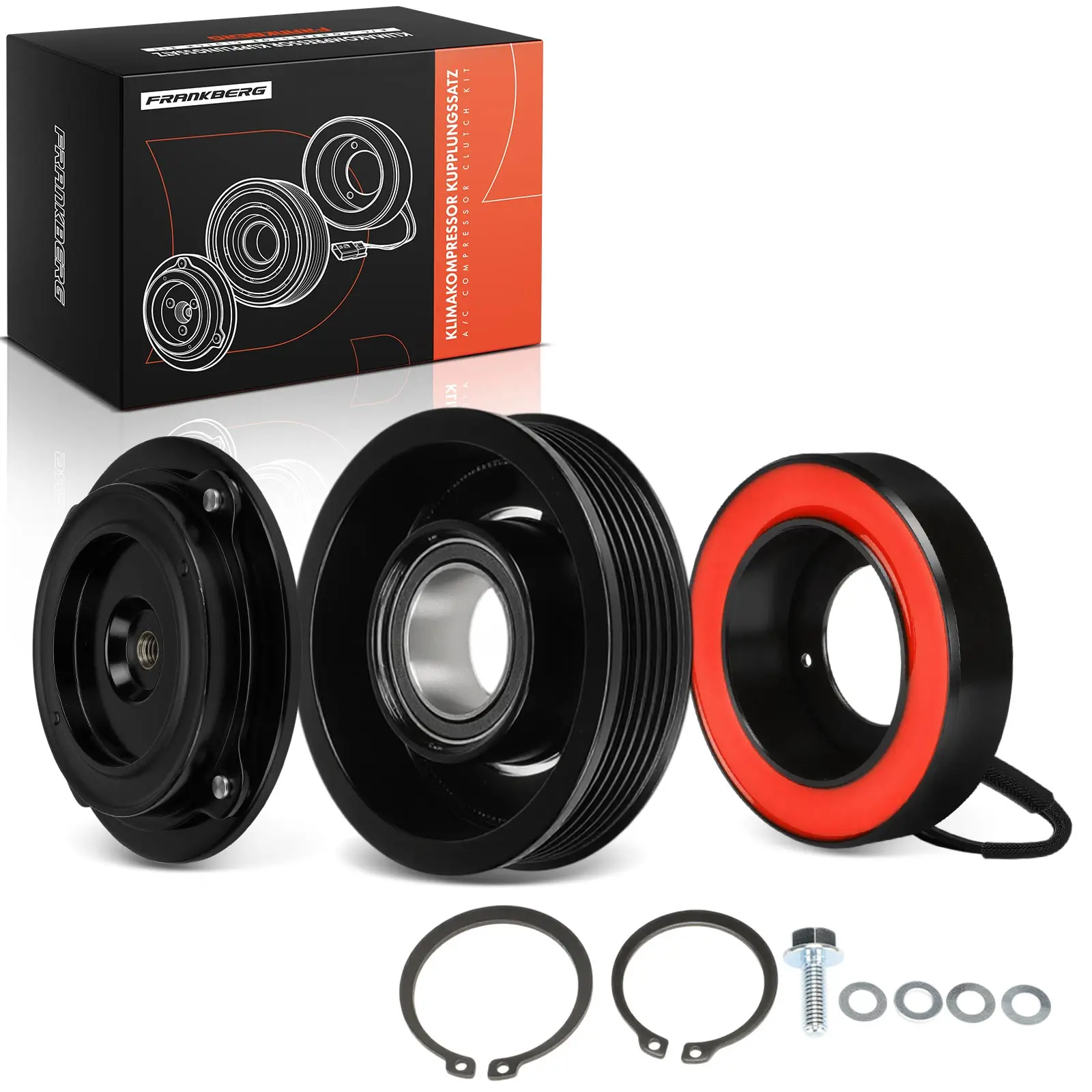 Frankberg 1x Magnetische Koppeling Klimaatcompressor voor BMW E84 E90 E91 F01 F07 F10 F11 F15 64529223694 197382 CO11499C 64529225703